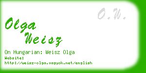 olga weisz business card